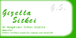 gizella sitkei business card